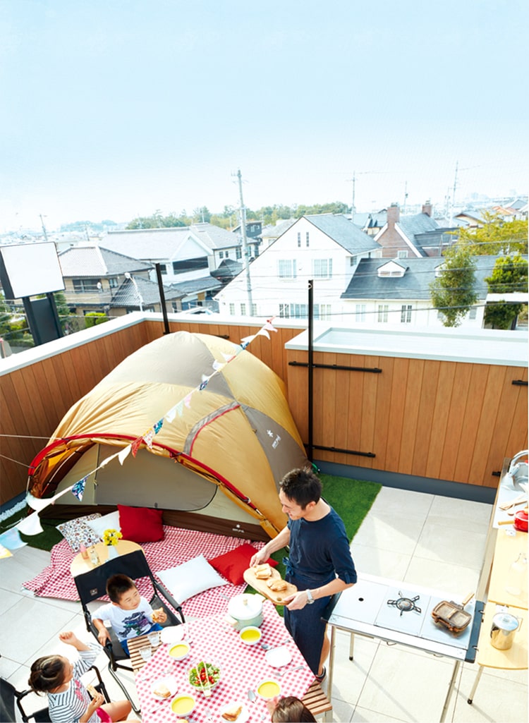 思いついたらすぐできる。気楽なのが屋上アウトドアのいいところ。